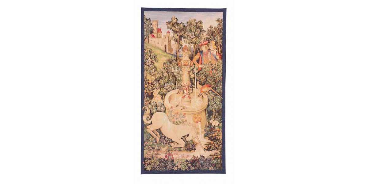 Gobelin tapisserie  - Licorne a la fontaine